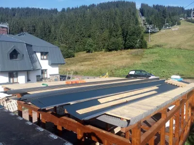Falcovaná střecha Prefalz s odvětráním