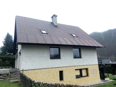 Dvouplášťová střecha s krytinou Prefalz