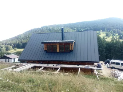 Prefalz Stucco s okapovým systémem PREFA
