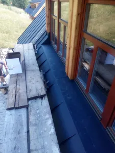 Prefalz Stucco s okapovým systémem PREFA