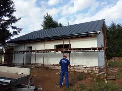 Rekonstrukce nízké střechy rodinného domu