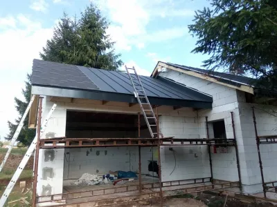 Rekonstrukce nízké střechy rodinného domu