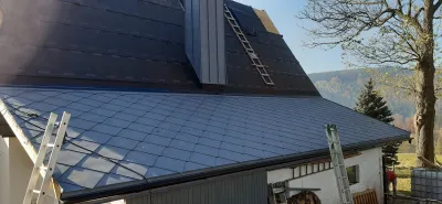 Střecha se šablonou PREFA 44 × 44